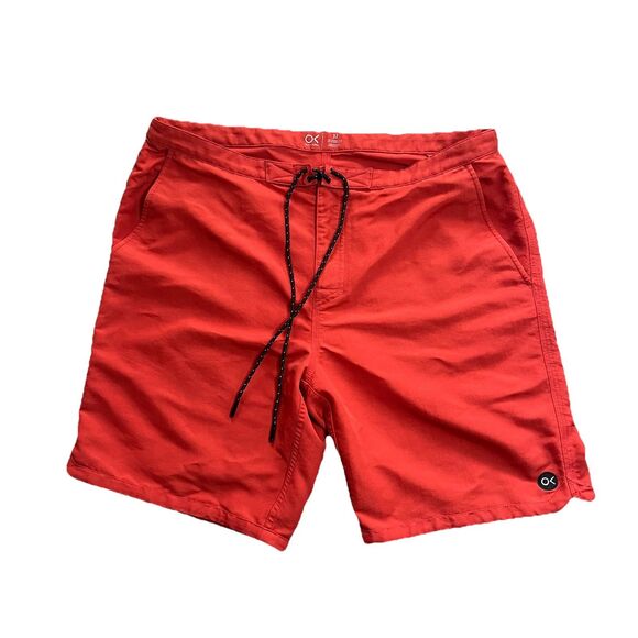 Outerknown Boardshorts Mens 32 Rust All Time Scallop Trunks Kelly Slater Beach